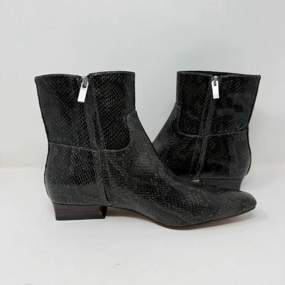 New Free People Easy Does It Ankle Boot Snake Print Vegan Leather Sz 8 - Picture 11 of 14